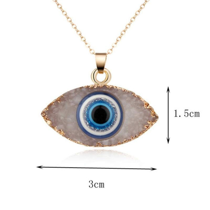 Collana energetica con quarzo ialino Olivenorma e malocchio
