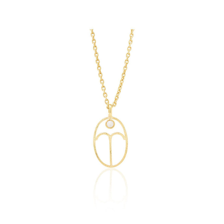 Collana con rune zodiacali cave Olivenorma Birthstone