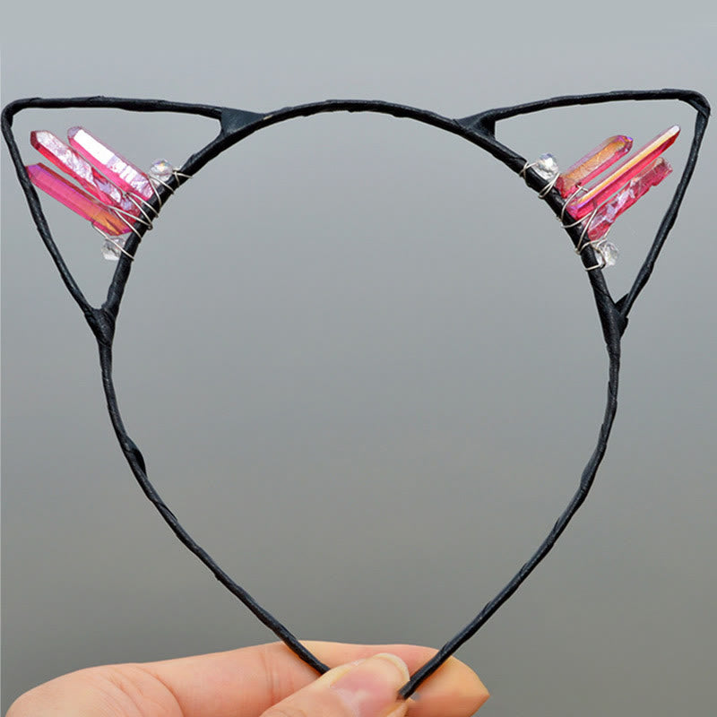 Olivenorma Fascia per orecchie di gatto in cristallo galvanico