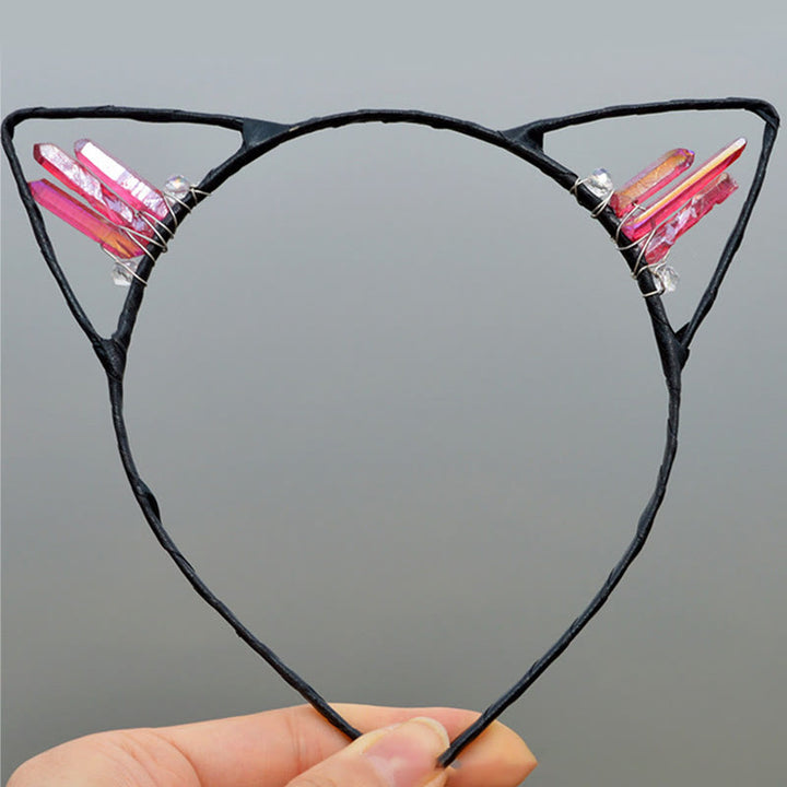 Olivenorma Fascia per orecchie di gatto in cristallo galvanico