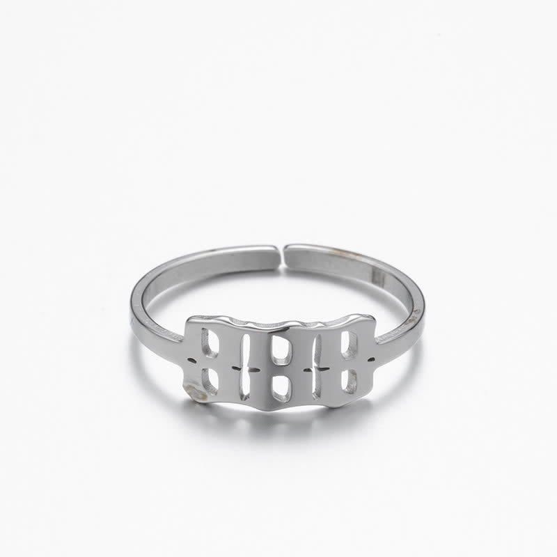 Anello portafortuna minimalista con numero angelico