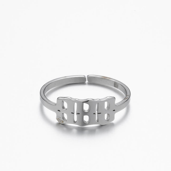 Anello portafortuna minimalista con numero angelico