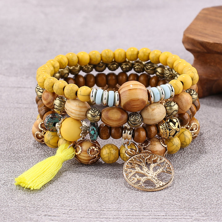 Olivenorma Bohemia Tree Of Life Braccialetto di perline Set (4 pezzi)