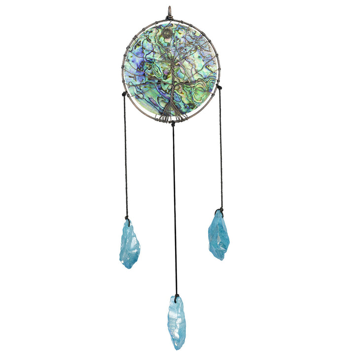 Ornamento pendente con albero della vita in conchiglia di abalone Olivenorma
