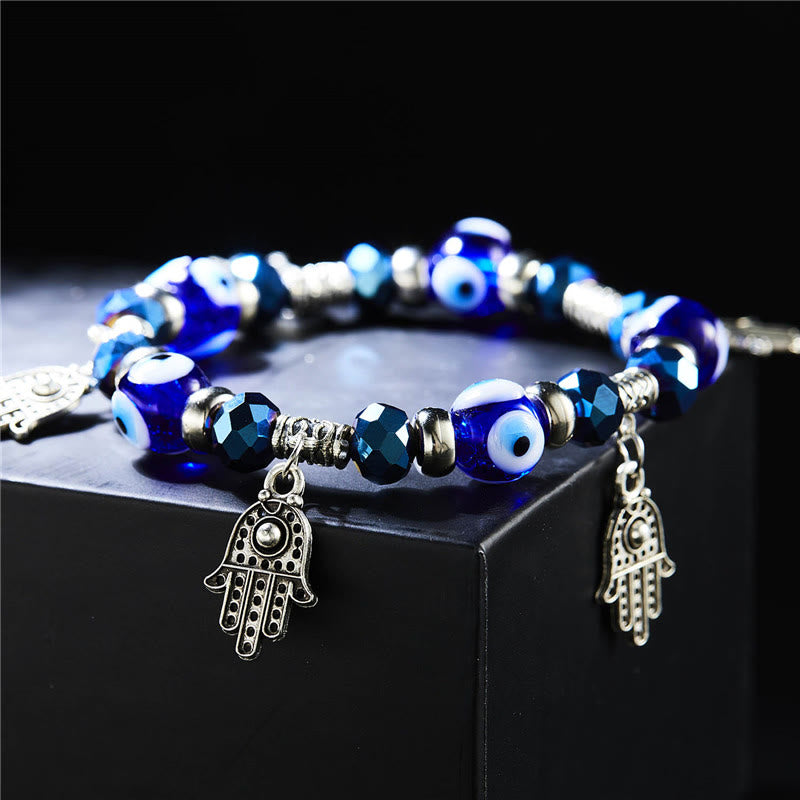Olivenorma Evil Eye Hamsa Ciondolo Bracciale Zircone Epossidico