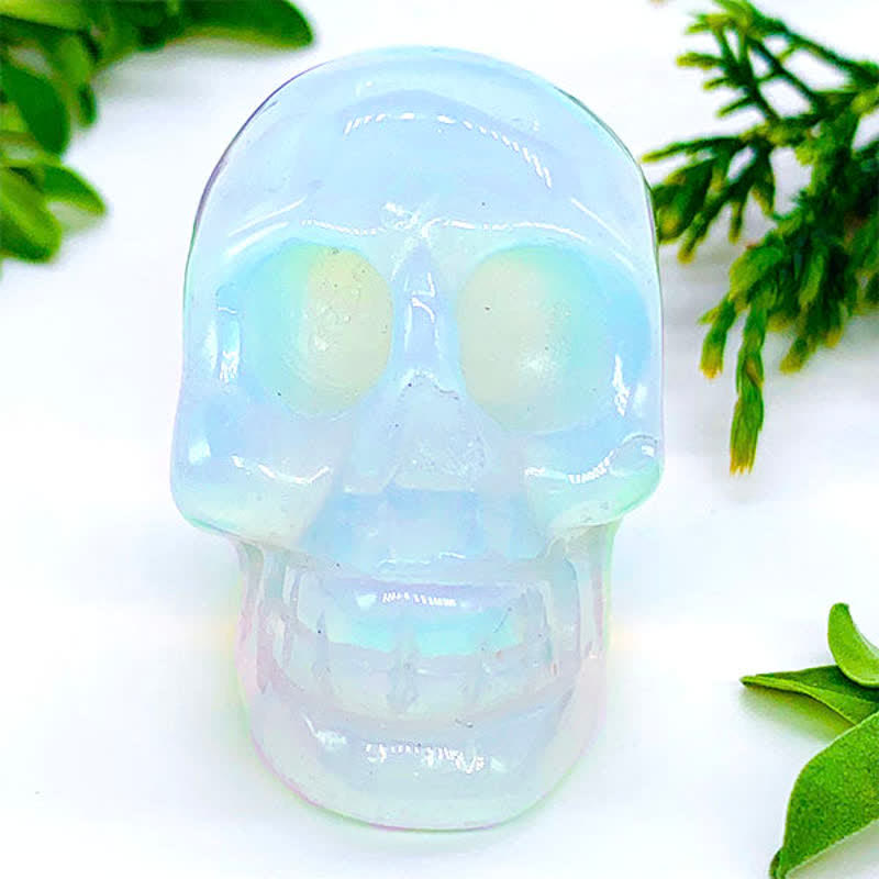 Decorazione di Halloween con teschio di cristallo naturale Olivenorma