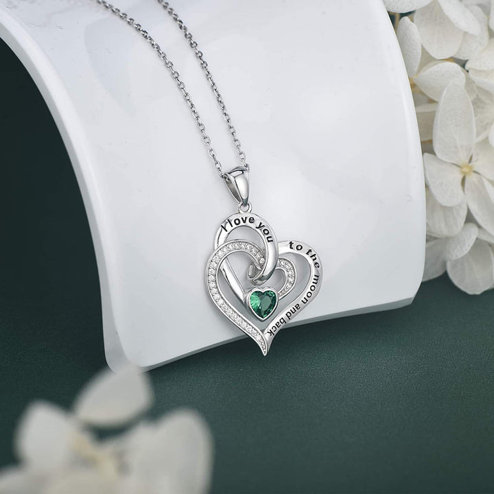 Collana con pietra portafortuna Olivenorma Hearts and Hearts