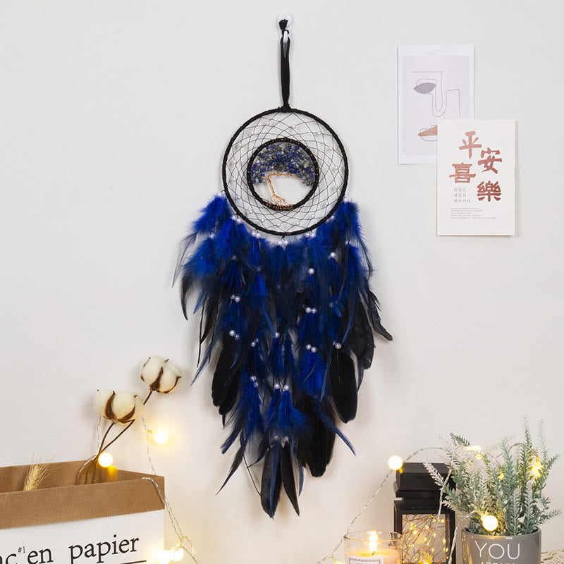 Olivenorma Crystal Tree Of Life Piuma Glow Dream Catcher 