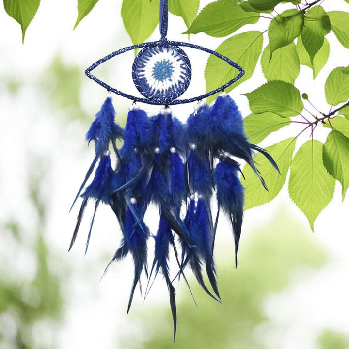 Olivenorma Blu Malocchio Piuma Acchiappasogni 