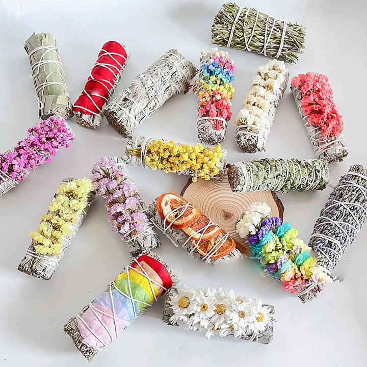 Olivenorma "Non ti scordar di me" Fiore Cristallo Meditazione purificante Salvia bianca