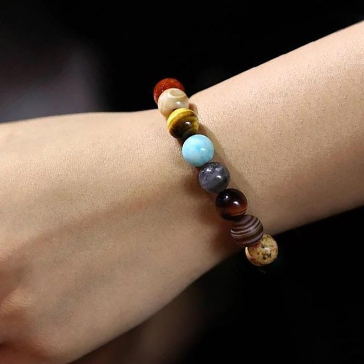 Olivenorma Bracciale Yoga con Sette Chakra in Pietra Colorata Cosmic Galaxy 