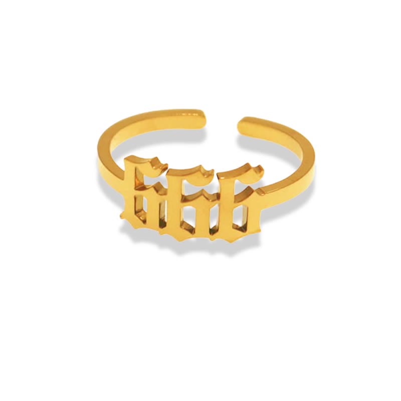 Anello portafortuna minimalista con numero angelico