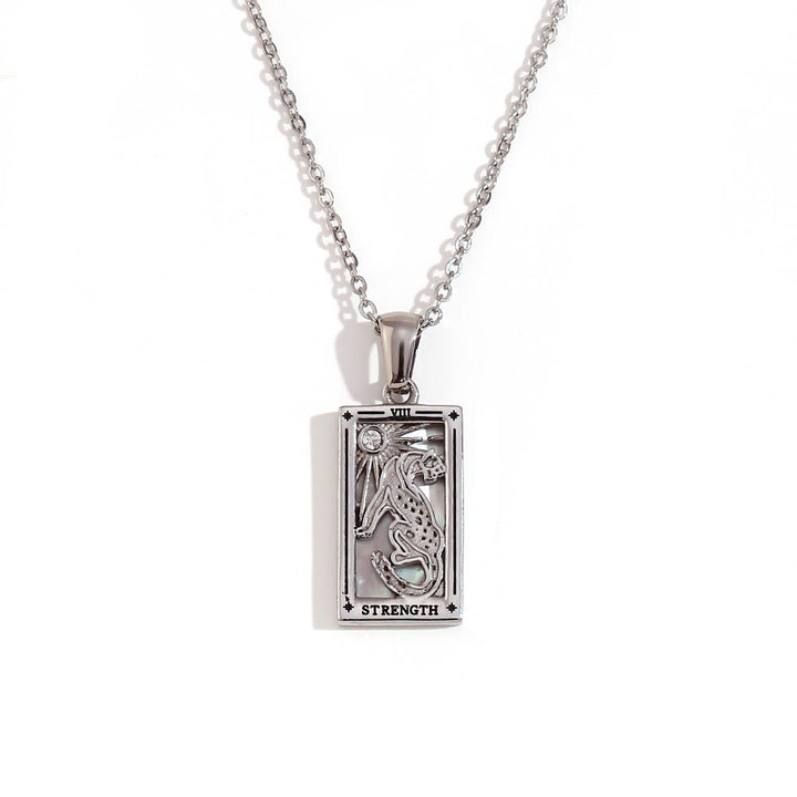 Collana con tarocchi in acciaio inossidabile placcato oro 18k Olivenorma 