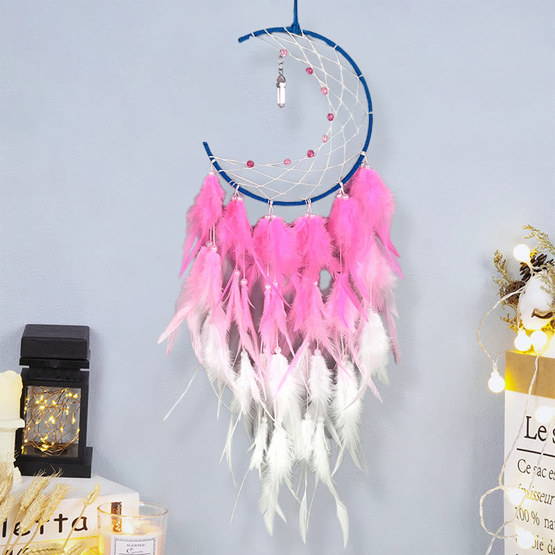 Olivenorma Luna con ciondolo topazio blu acchiappasogni 