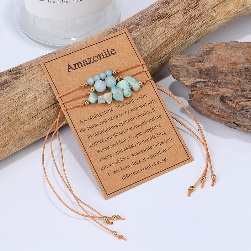 Bracciale Olivenorma Gravel intrecciato con perline 