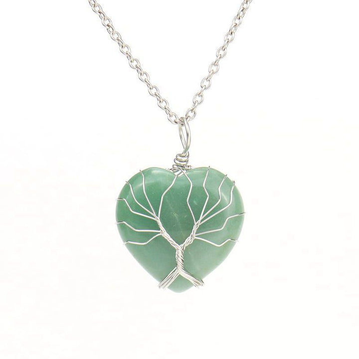 Collana a forma di cuore in cristallo naturale Olivenorma
