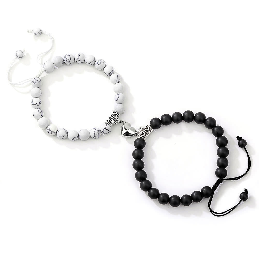 Olivenorma 2 pezzi set di braccialetti magnetici per coppie 