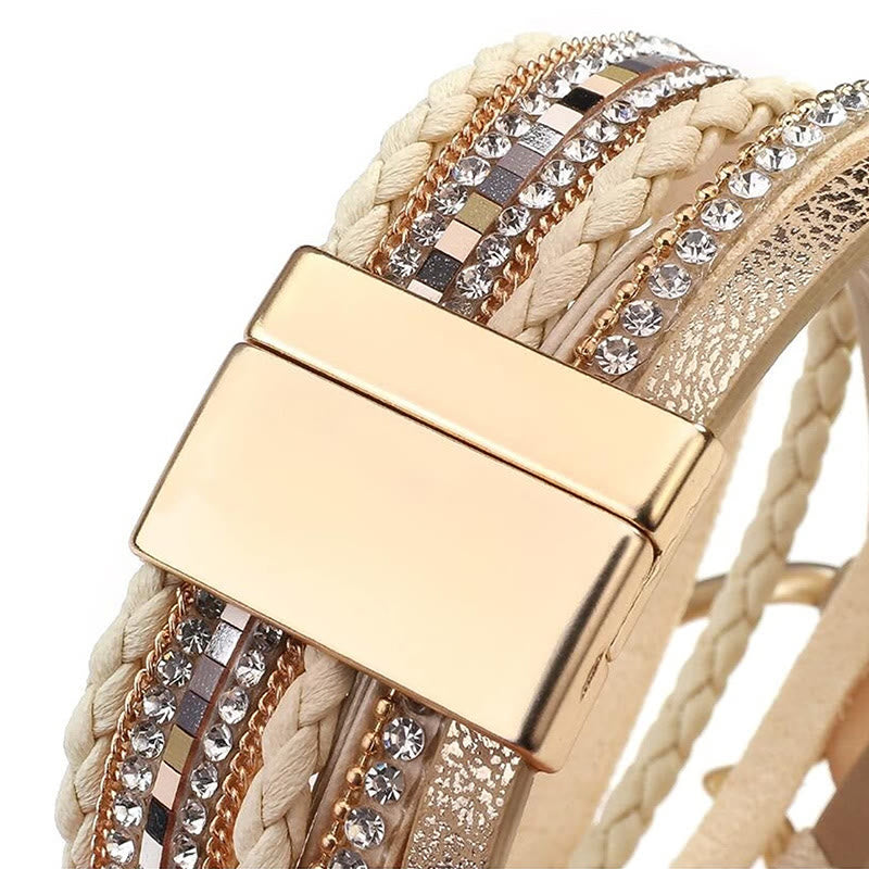 Olivenorma Bohemia Bracciale in pelle con cuore cavo