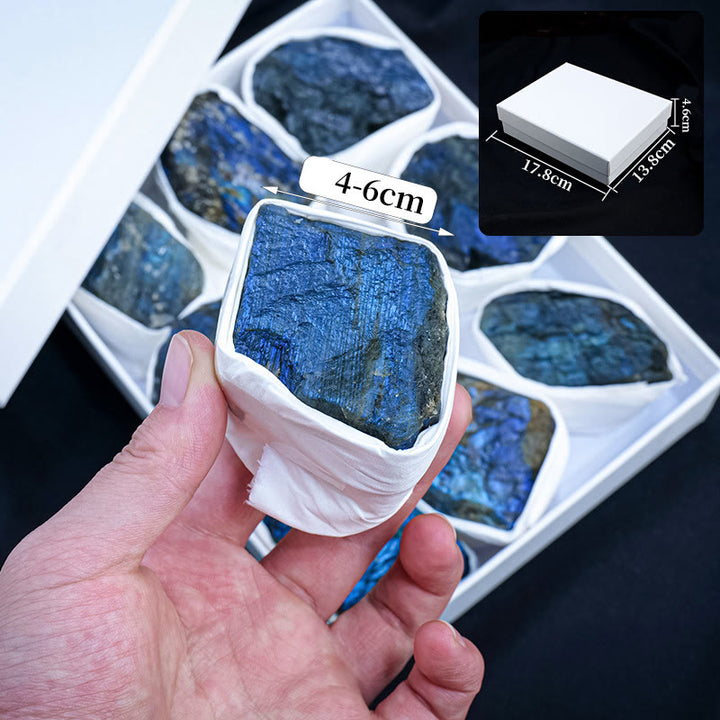 Olivenorma Labradorite Cristallo grezzo incastonato Pietra naturale