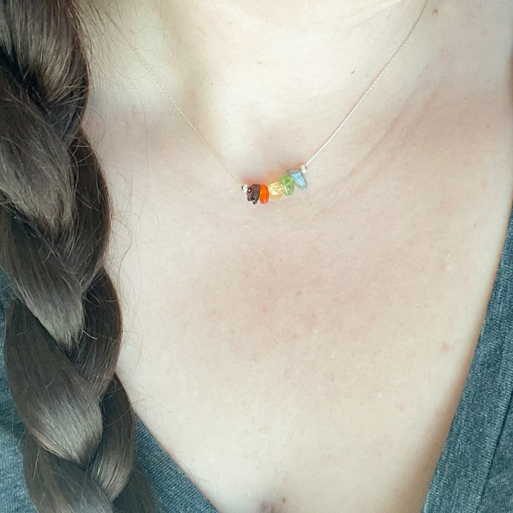 Collana girocollo con segno zodiacale in pietra naturale Olivenorma 