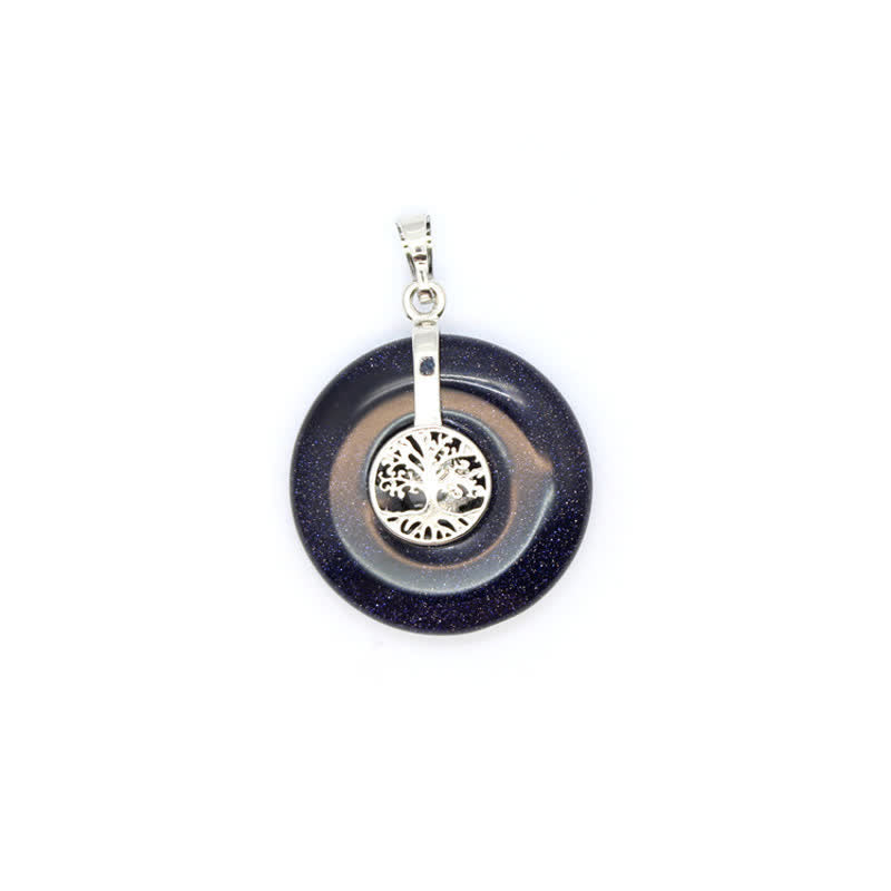 Collana con fibbia della pace in cristallo naturale Olivenorma e albero della vita