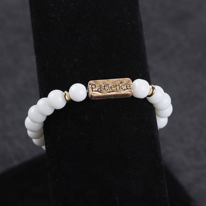 Bracciale con incisione Olivenorma Natural Gemstone Mom Patience