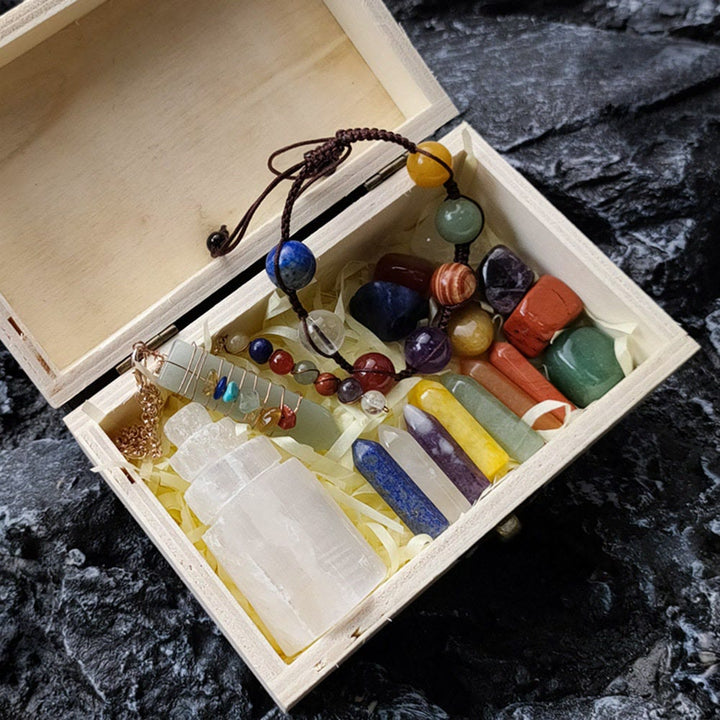 Olivenorma 17 pezzi Chakra Stone Crystal Set