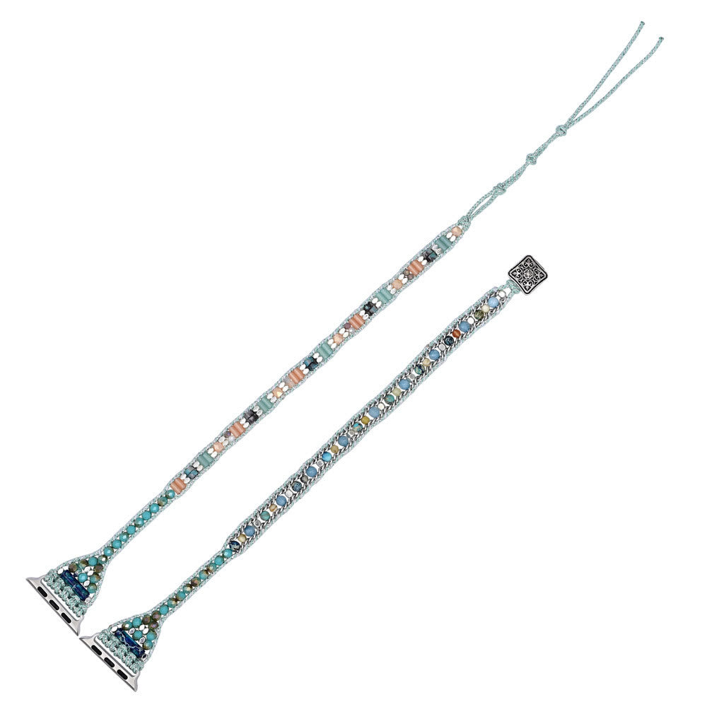 Cinturino per Apple Watch Olivenorma Mint Teal con perline di cristallo 