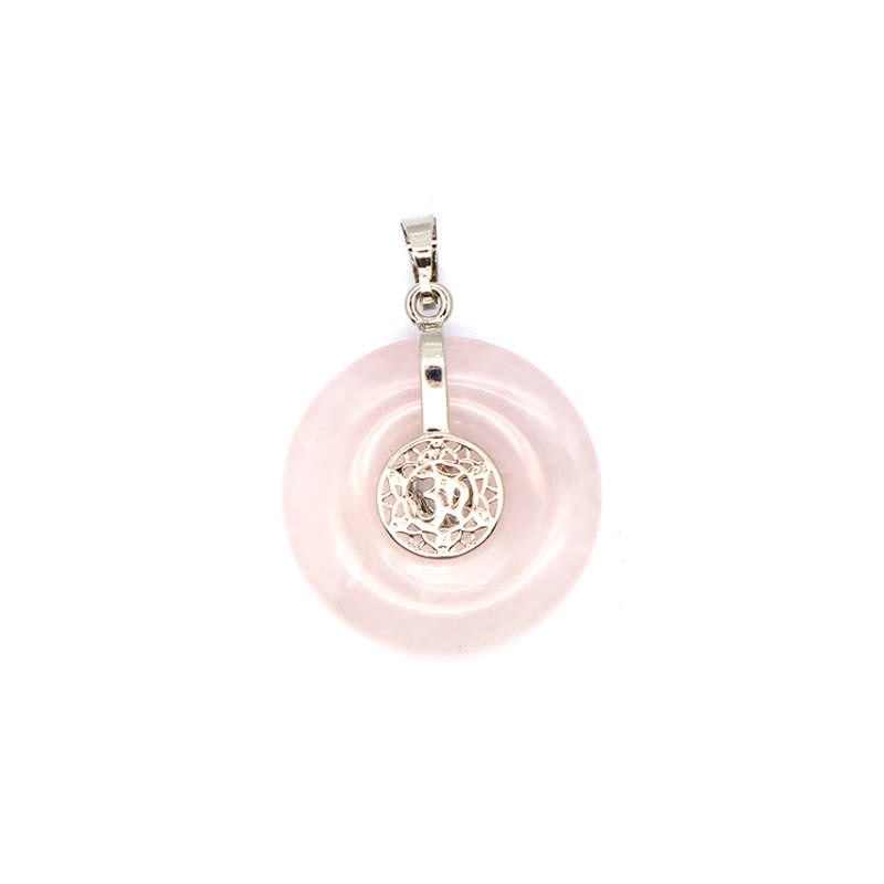 Collana con fibbia della pace in cristallo naturale Olivenorma e albero della vita
