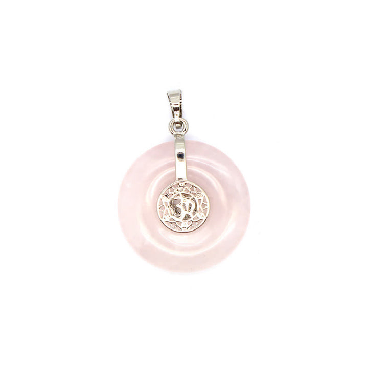 Collana con fibbia della pace in cristallo naturale Olivenorma e albero della vita