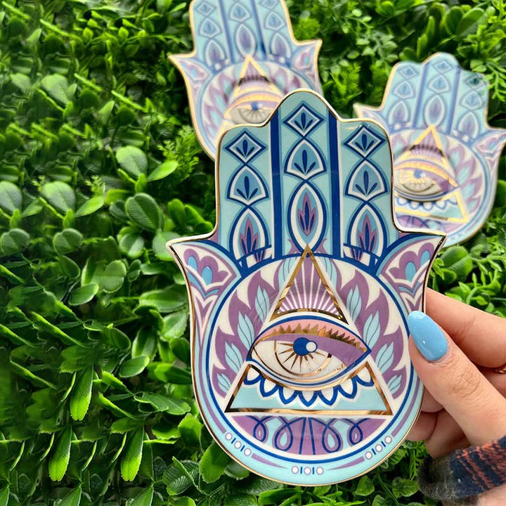 Olivenorma Hamsa Evil Eye Piatto Sottobicchiere 