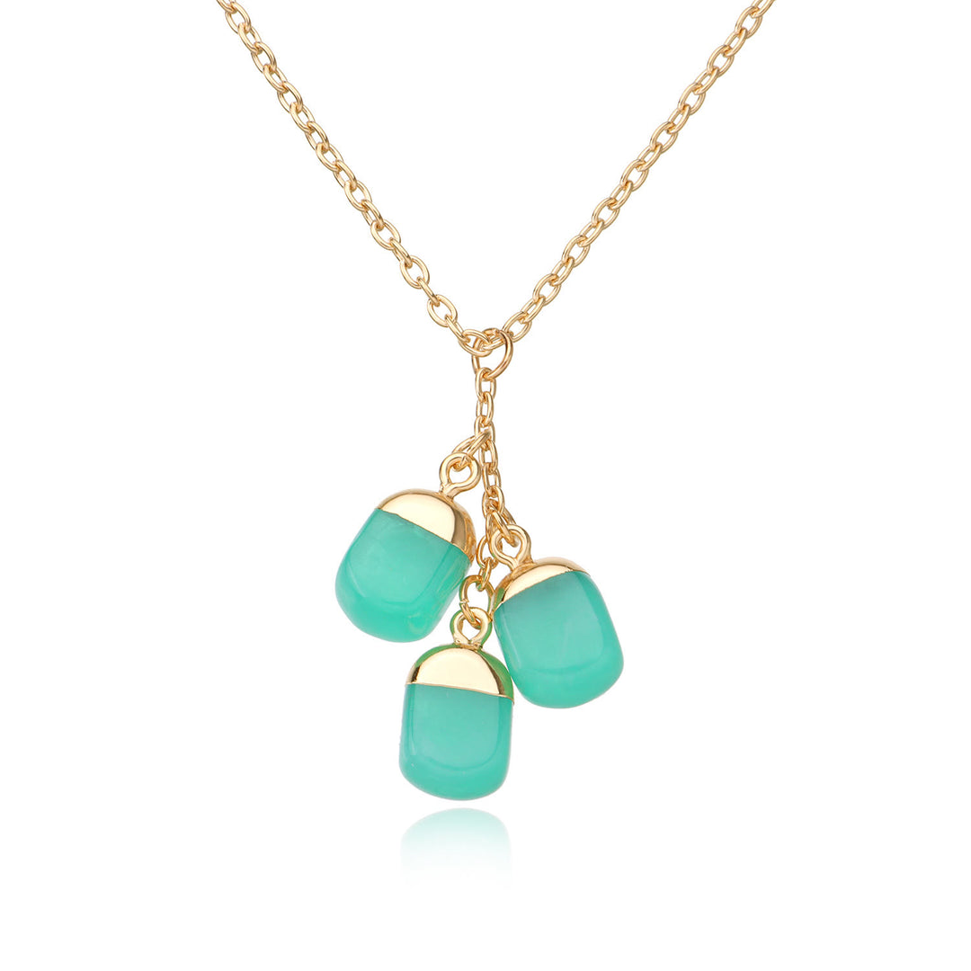 Collana con ciondolo in cristallo colorato Olivenorma 