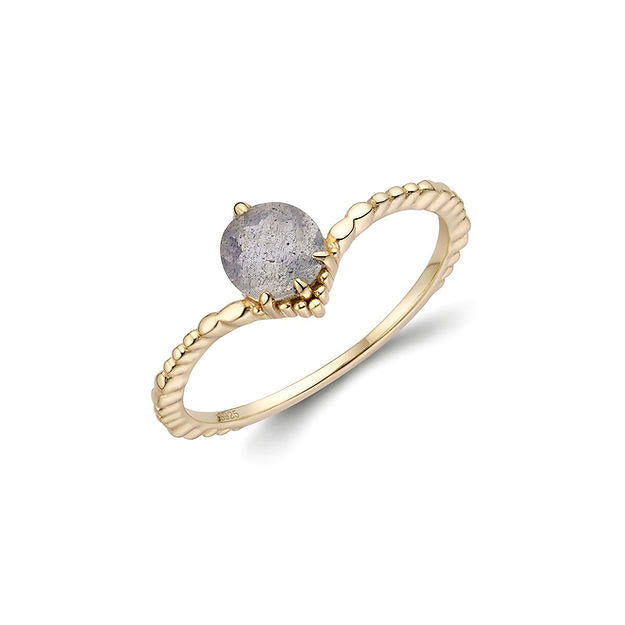 Anello in argento 925 con labradorite naturale Olivenorma 