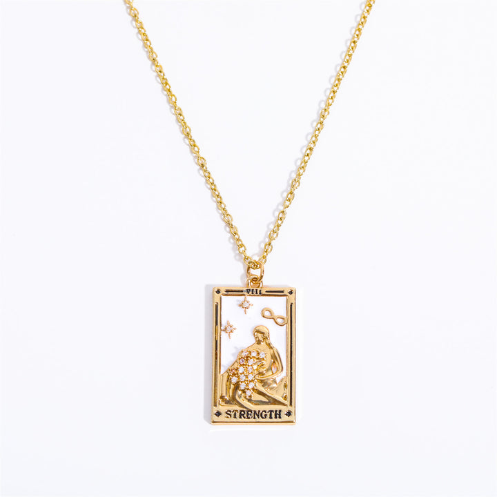 Collana Olivenorma Zircone Oro Placcato Tarocchi Olio Goccia