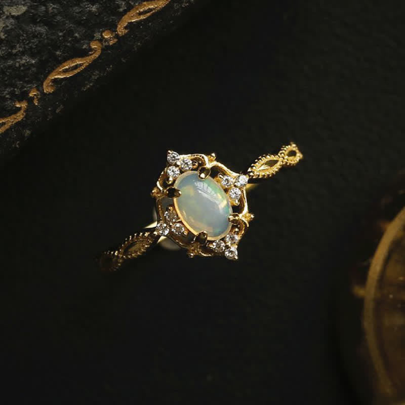 Anello regolabile Olivenorma Light Luxury Opal