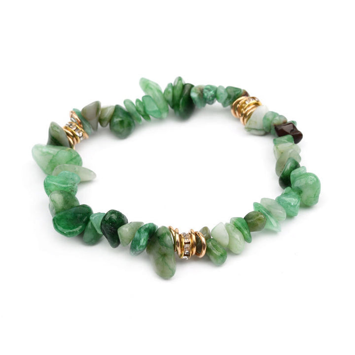 Bracciale Olivenorma con perline di cristallo frantumato e pietra irregolare