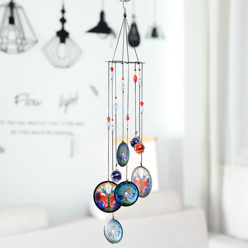 Olivenorma Albero della vita Farfalla Arcobaleno Campanello eolico