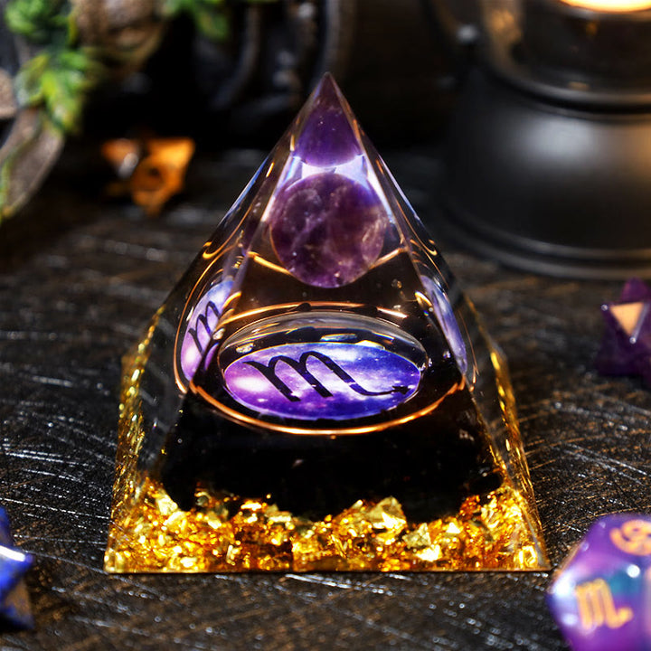 Olivenorma Ametista Palla Ossidiana Ghiaia Zodiaco Scorpione Orgone Piramide
