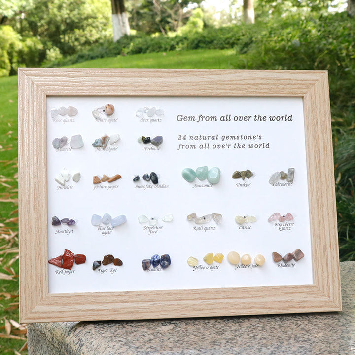 Olivenorma 24 tipi di campioni di cristallo Materiali didattici Decorazione con pietre preziose