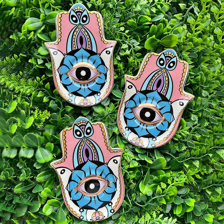Olivenorma Hamsa Evil Eye Piatto Sottobicchiere 