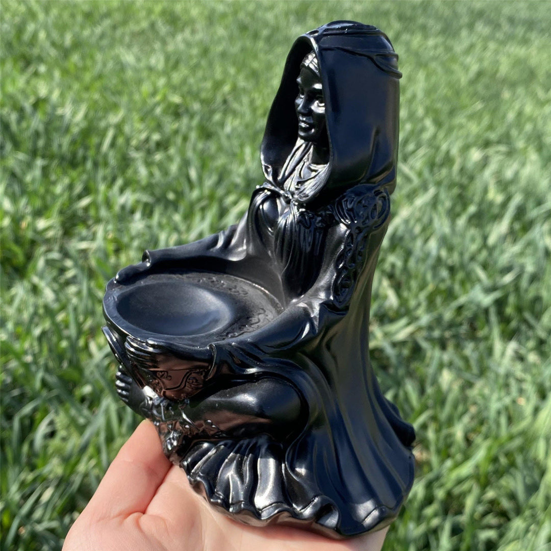 Olivenorma Dea Madre Terra Decorazione in Resina con Pietre Preziose