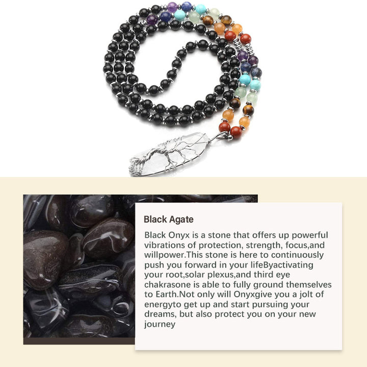 Mala di cristallo naturale per chakra