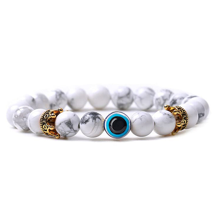 Bracciale in pietra naturale con protezione contro il malocchio