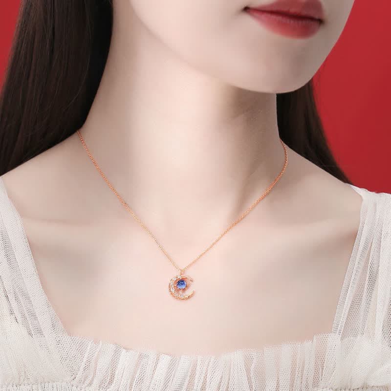 Collana Olivenorma Celestial Dainty Moon con pietra di luna