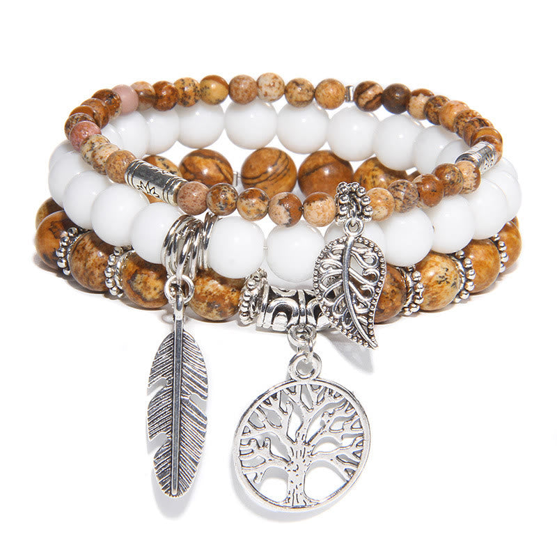 Olivenorma "Nature's Healing Moments" Set di bracciali Albero della vita da 3 pezzi 