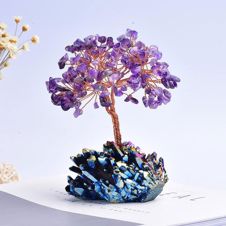 Olivenorma Ametista Orgone Meditazione Feng Shui Albero della Purificazione