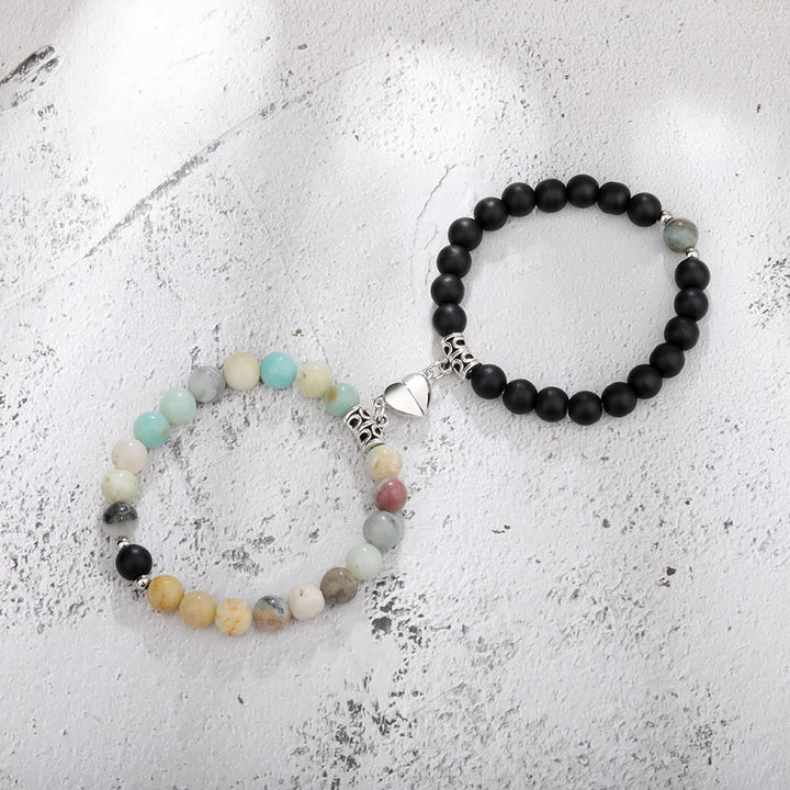 Olivenorma 2 pezzi set di braccialetti magnetici per coppie 