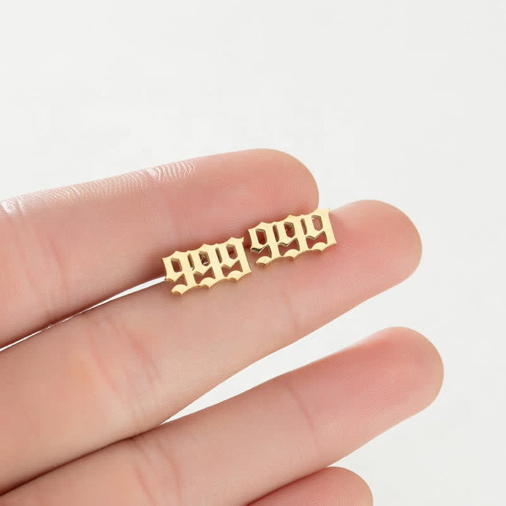 Orecchini minimalisti con numero angelico 
