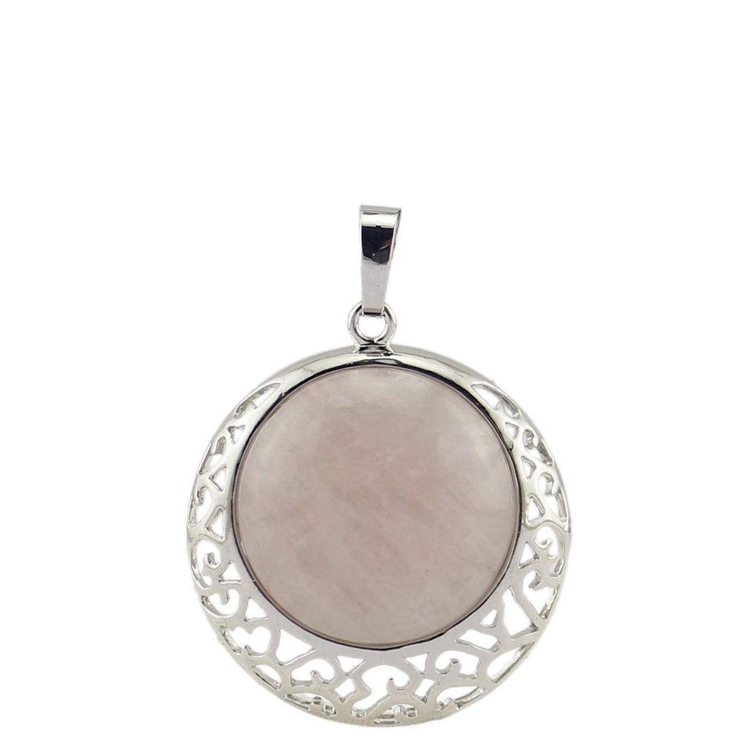 Collana regolabile in pietra autentica di cristallo rotondo Olivenorma
