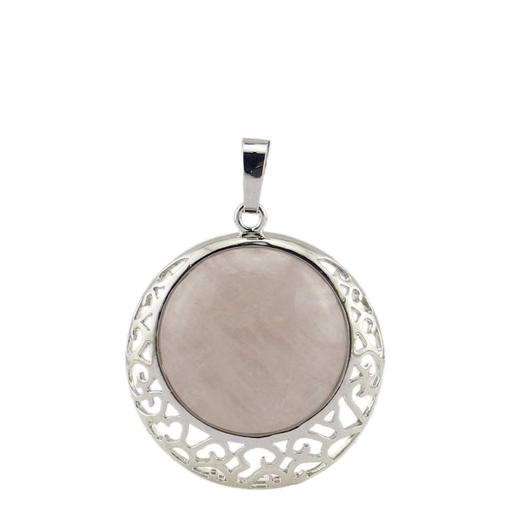 Collana regolabile in pietra autentica di cristallo rotondo Olivenorma